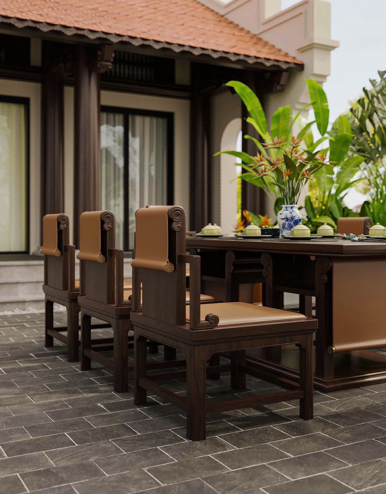 Phòng ăn Bộ sưu tập Tràng Kỷ gỗ óc chó 6